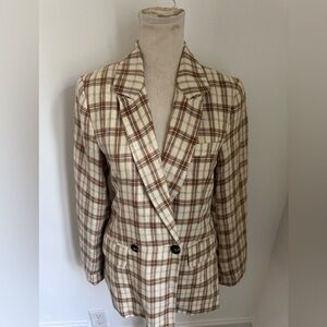 Reformation Plaid Blazer